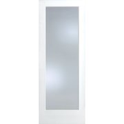 Trimlite 24" x 80" Primed 1-Lite Interior French Slab Door with Clear Tempered Glass 2068pri1501CLET